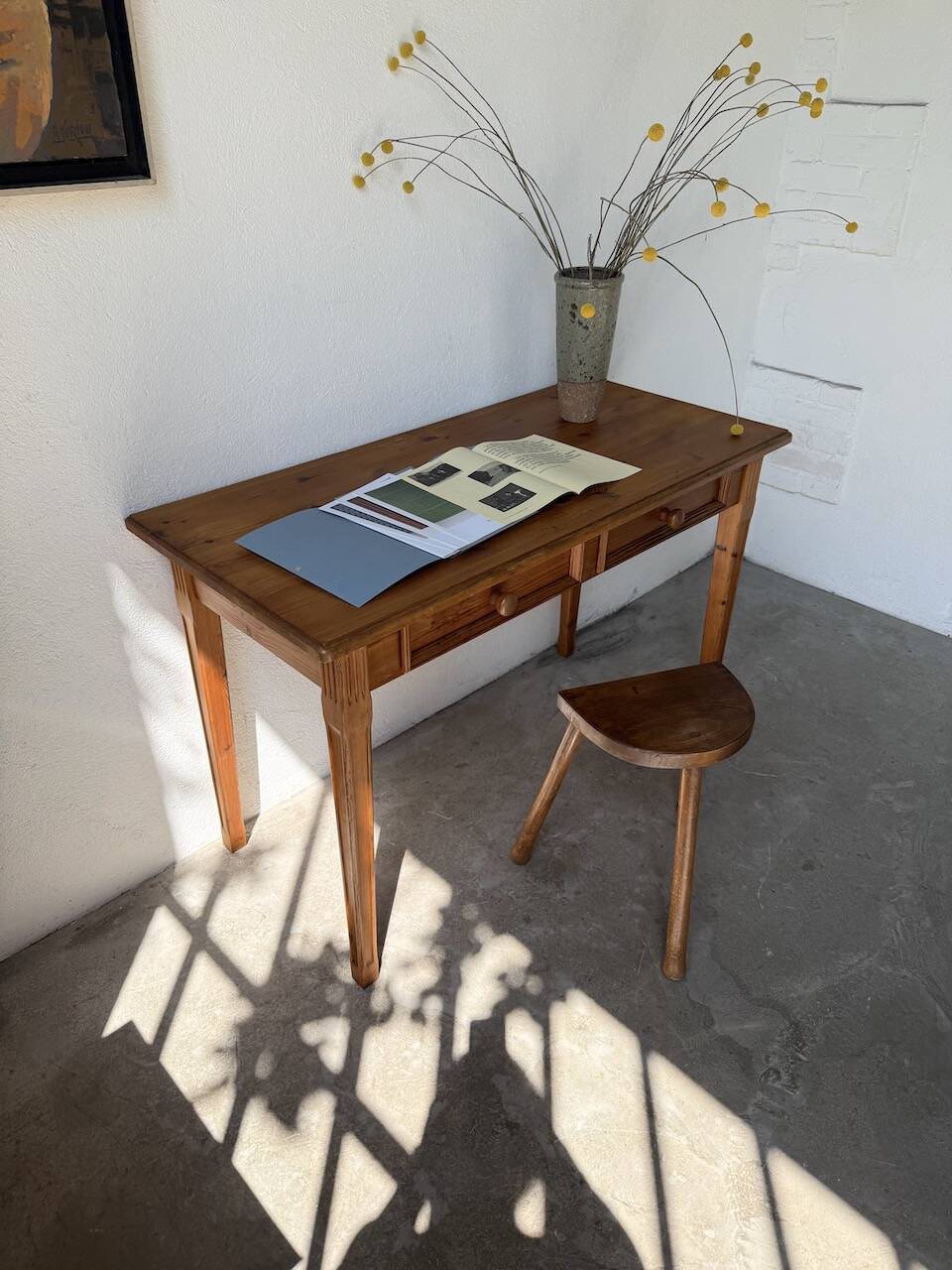 English style pine desk