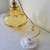 Faceted glass pendant light