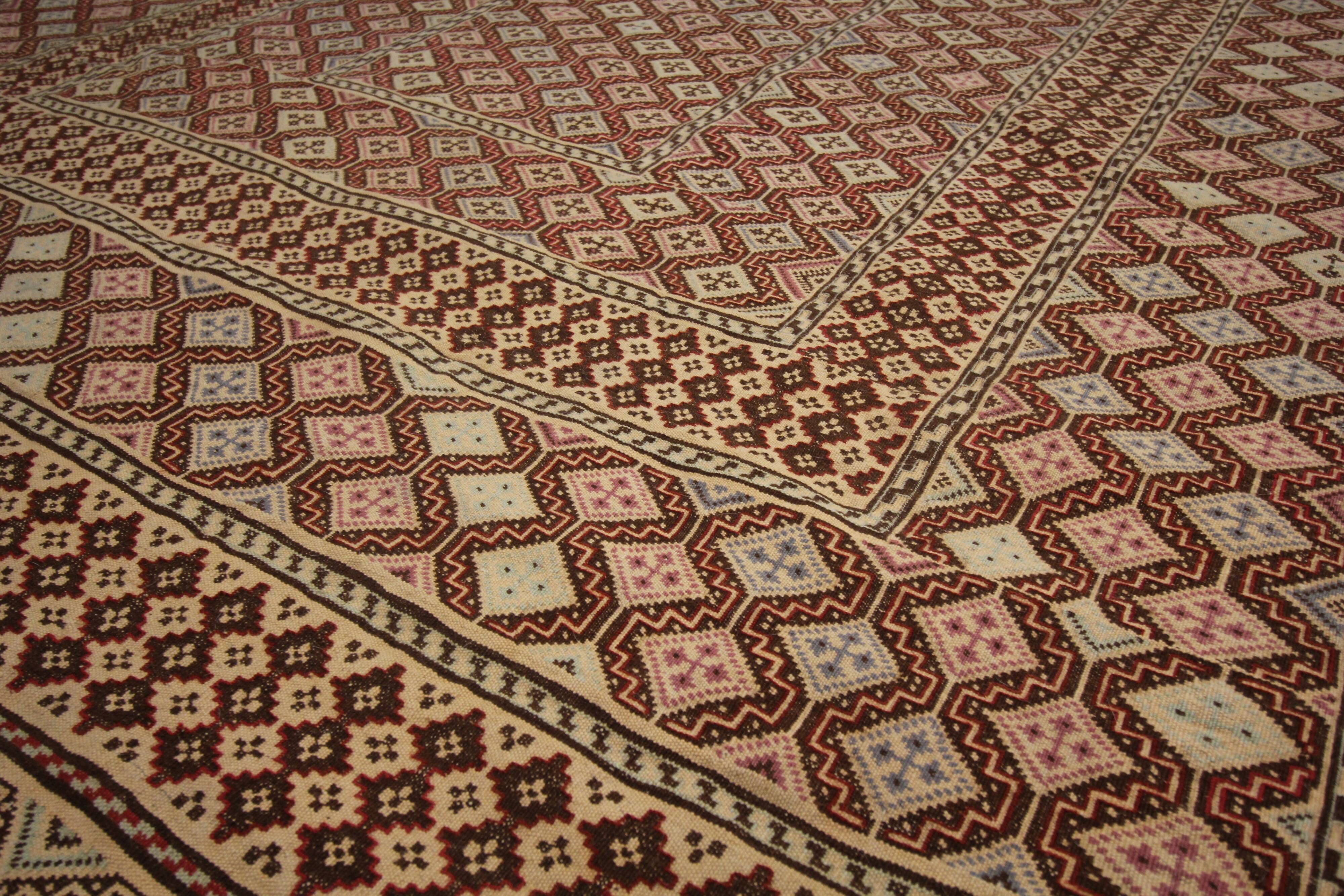 Tapis de salon tissé à plat fait à la main 190x300cm