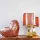 Pair of table lamps and pillow montagna 70s vintage modern antiques