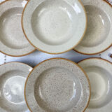 6 assiettes creuses en grès Tulowice