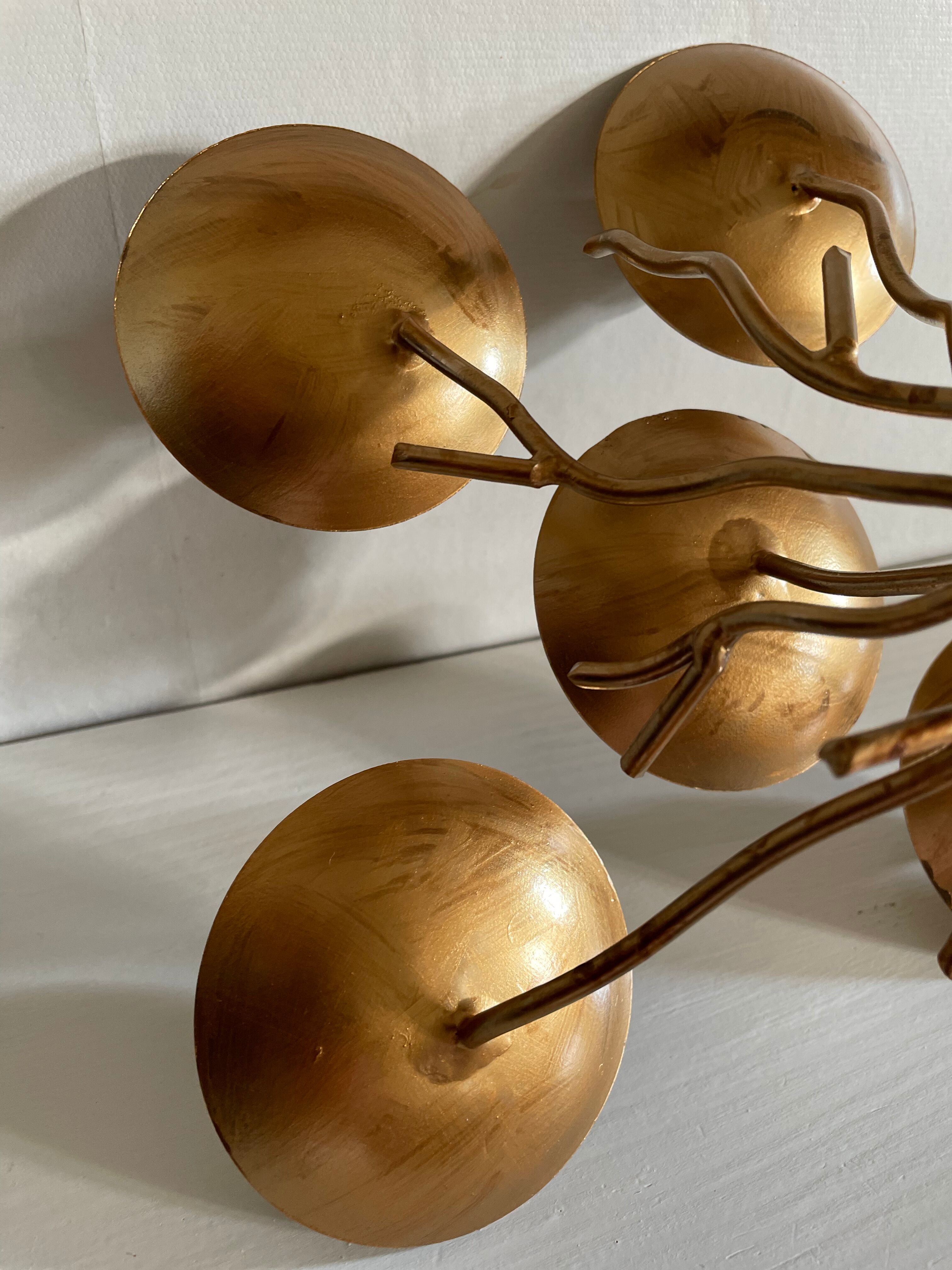 Golden candle holder