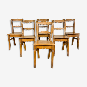 Set of 6 antique swedish dining chairs