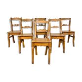 Set of 6 antique swedish dining chairs