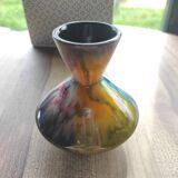 Small ceramic soliflore vase with narrow, constricted neck