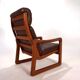 Fauteuil en cuir teck EMC, 1960
