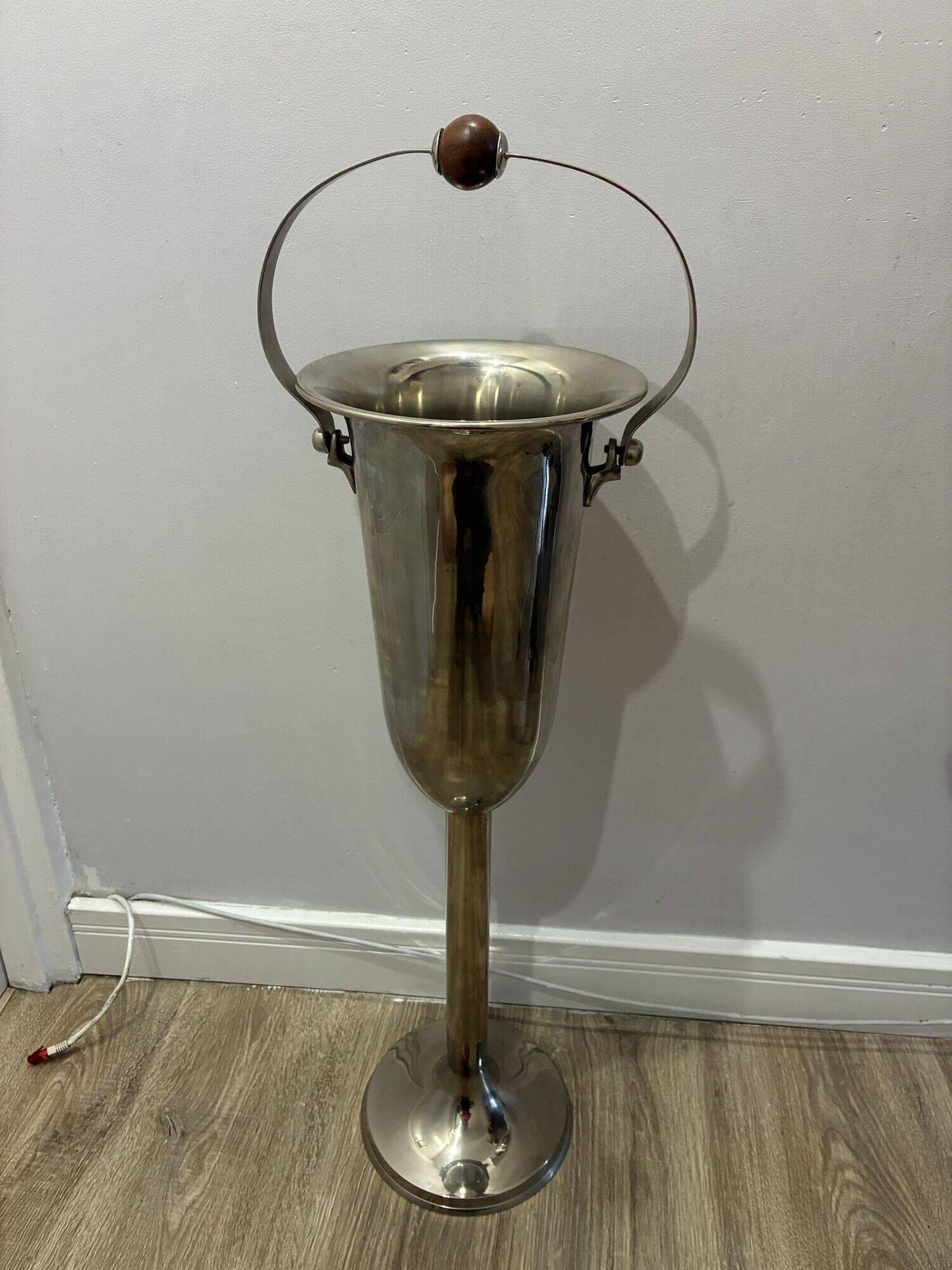 Art Deco champagne cooler on stand, silver plated, 1920s