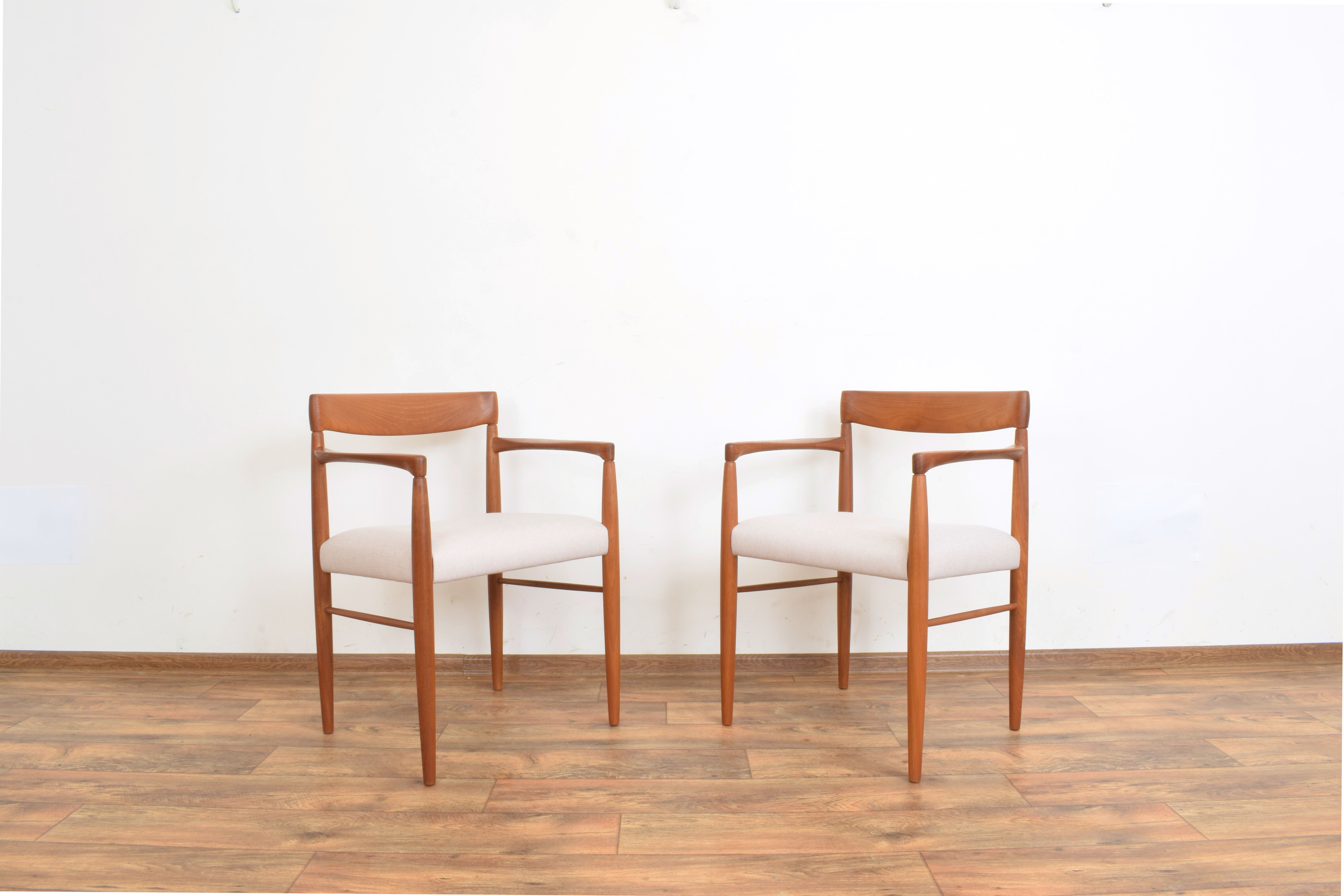 Danish Teak Armchairs by H. W. Klein for Bramin, Set of 2