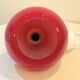 Red Opaline Glass Pendant Light 1970 Space Age Ceiling Lamp Free Form Orange