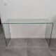 Minimalist curved glass console design – 120 cm