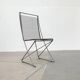 Vintage German lounge chair Kreuzschwinger by Till Behrens for Meyer Stahlmöbel, 1980s.