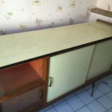 Yellow formica sideboard