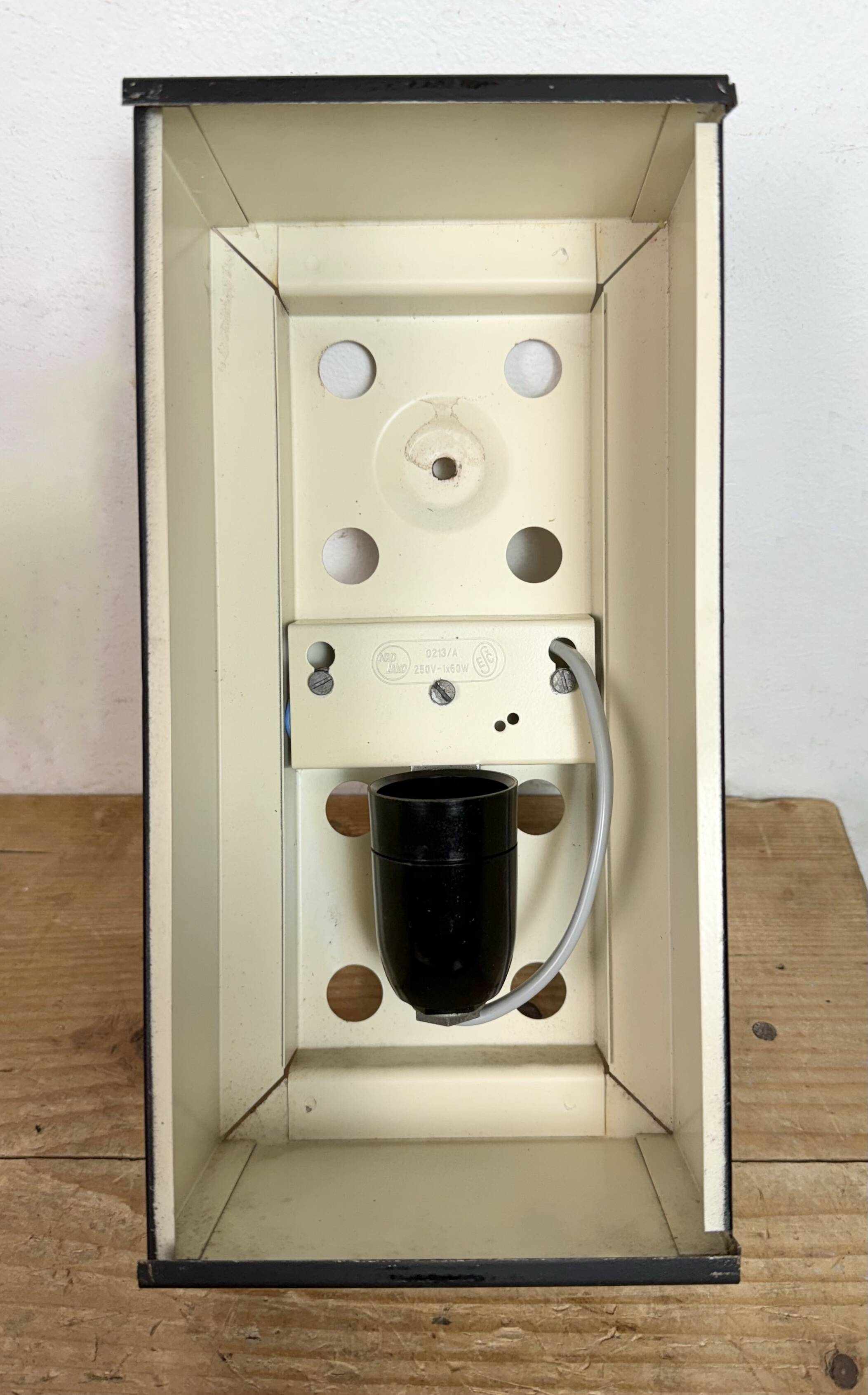 Vintage Glass Wall or Ceiling Light from Napako, 1970s