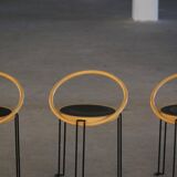 Set of 4 sculptural dining chairs "Oblado" by Børge Lindau, modern Scandinavian, 1980.