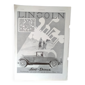A Lincoln car paper advertisement from a 1930 magazine