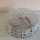 Structured glass round ceiling lamp vintage 60s-70s