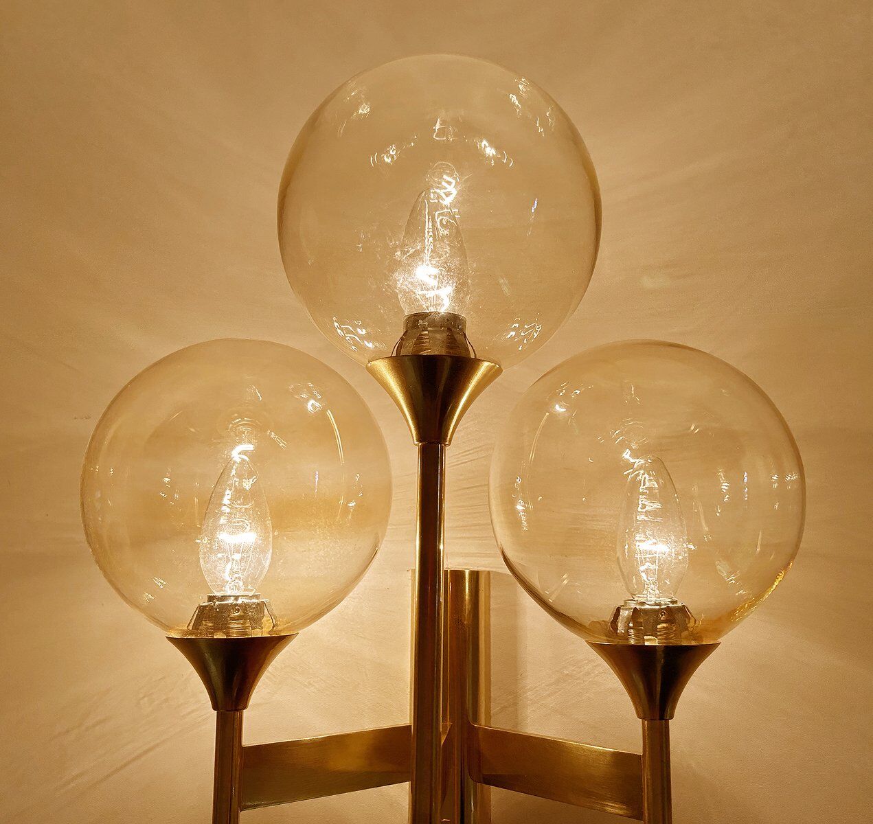 Large vintage glass sconce from Sciolari