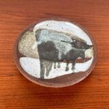 Danish studio pottery bowl from the mid-century by G.P., 1960s.