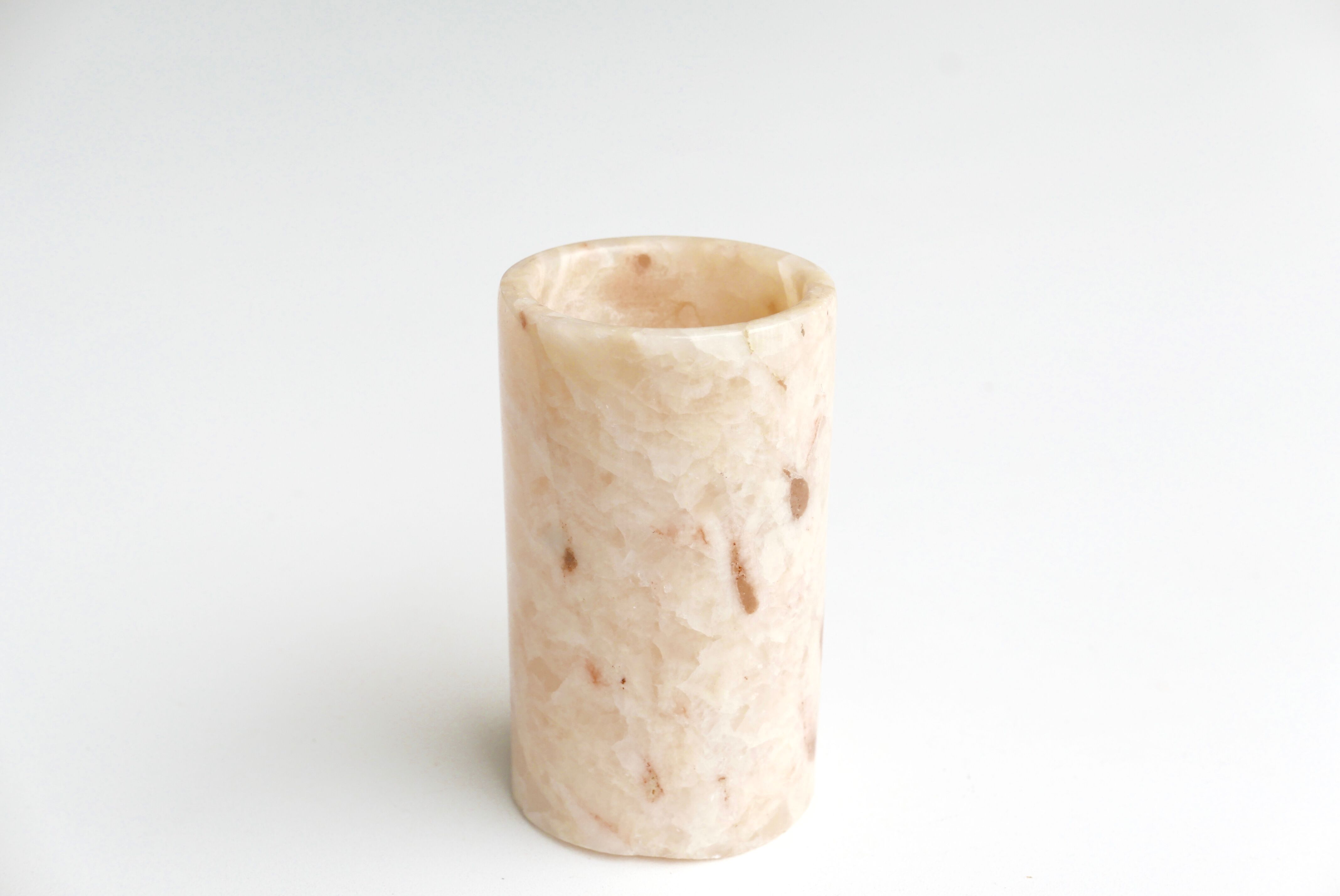Alabaster pencil pot 70s