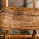 Carved wooden monoxyle cup, folk art, 19th century.