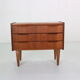 Scandinavian modern teak chest of drawers, small cabinet 1960 denmark