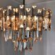 Venini two-tone chandelier, 3 levels, murano glass, Italy, 1970