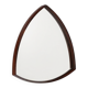Thomas Poss Eferfolger wall mirror in rosewood triangular Denmark 1960