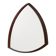 Thomas Poss Eferfolger wall mirror in rosewood triangular Denmark 1960