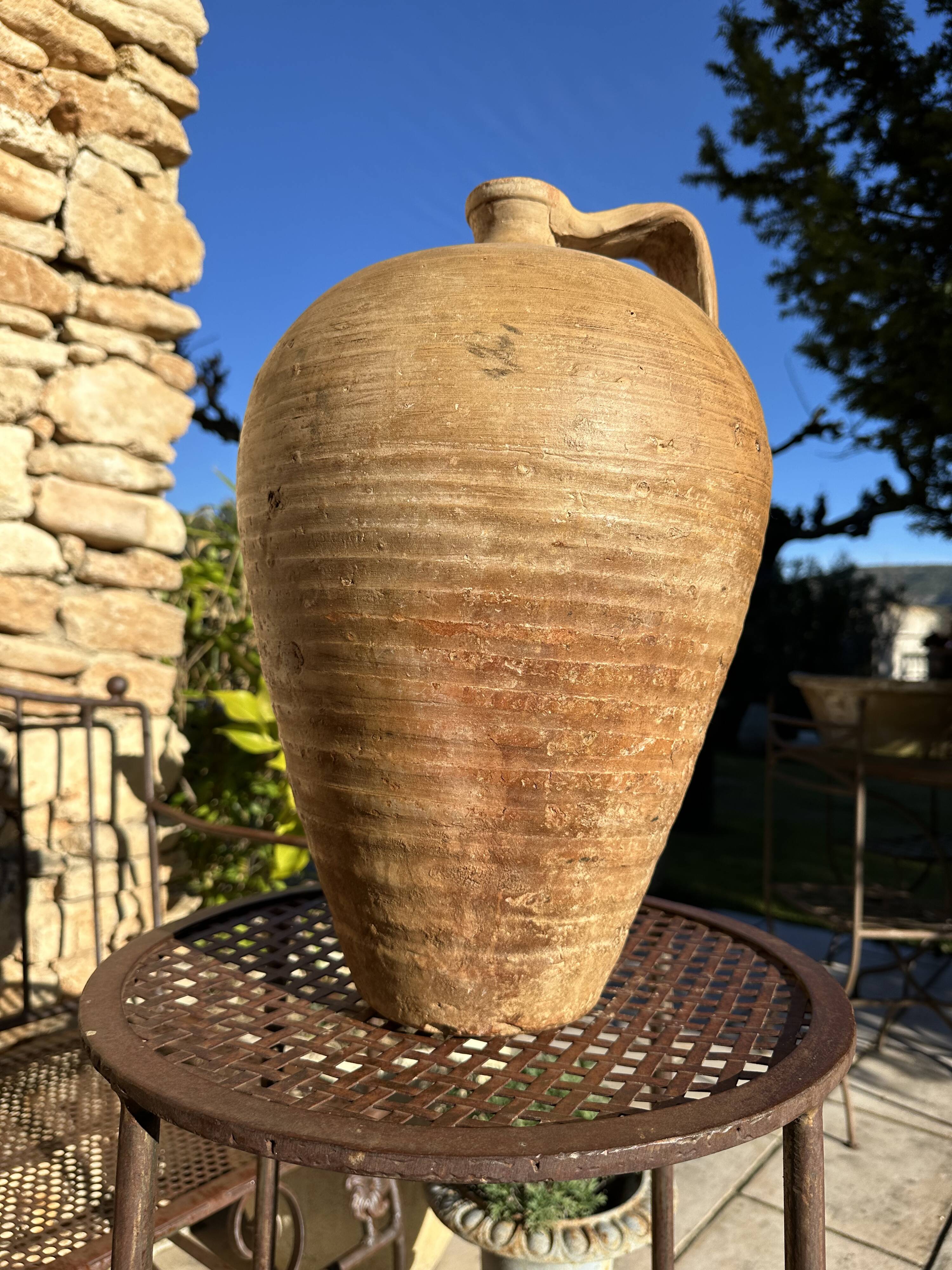 Ancient 19th-century terracotta jug