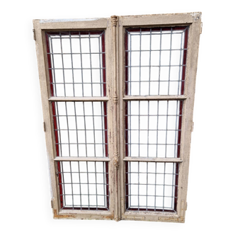 Paire de Fenêtre vitraux