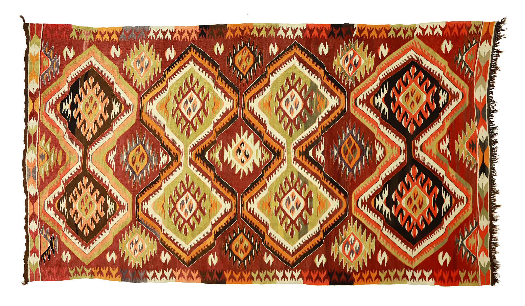Anatolian handmade kilim rug 286 cm x 156 cm