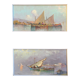 Counterpart of paintings "Sailing boats Felouks Gondolas" signed Orientalists