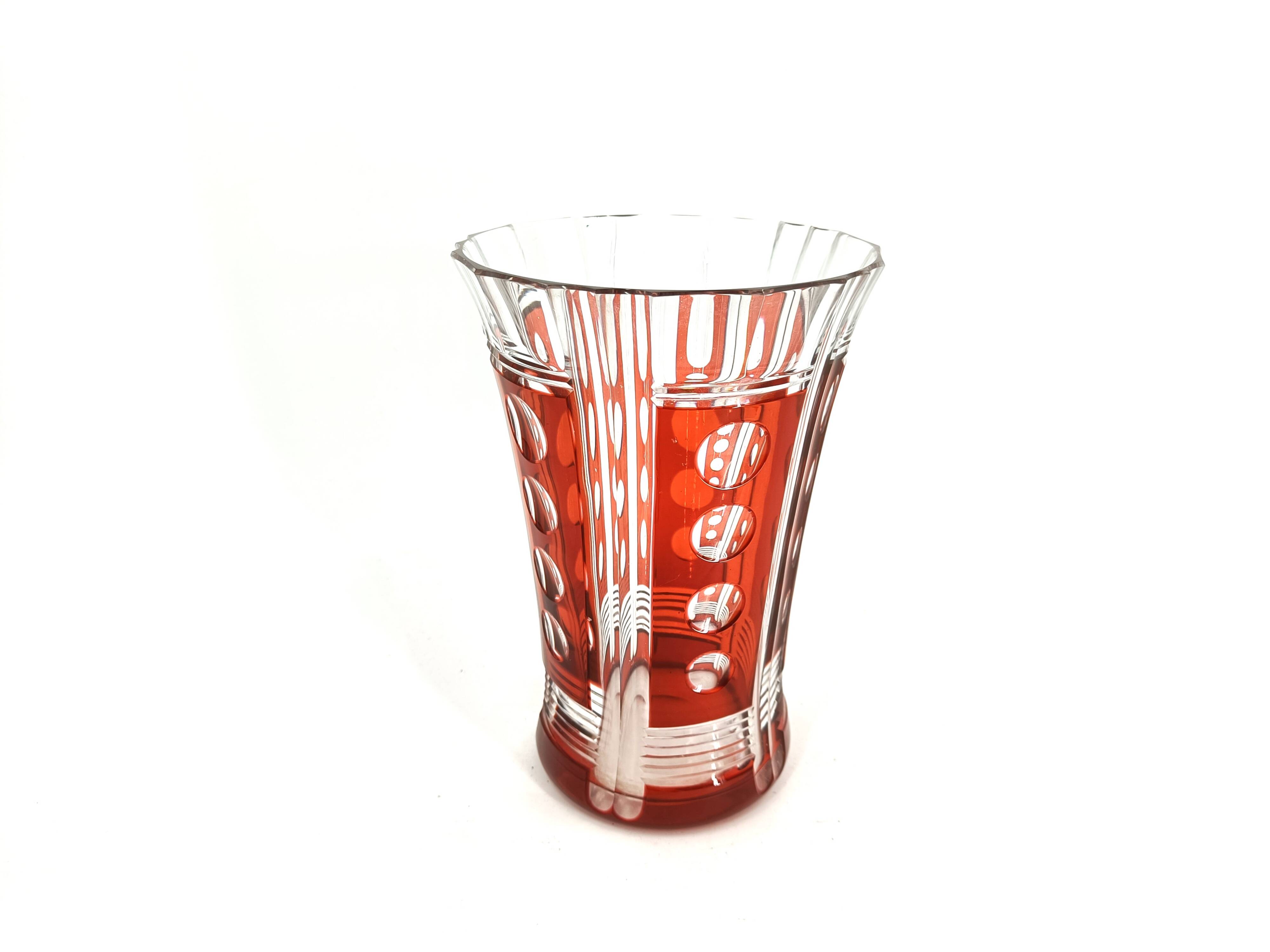 Crystal vase by Saint Lambert, 1960s
