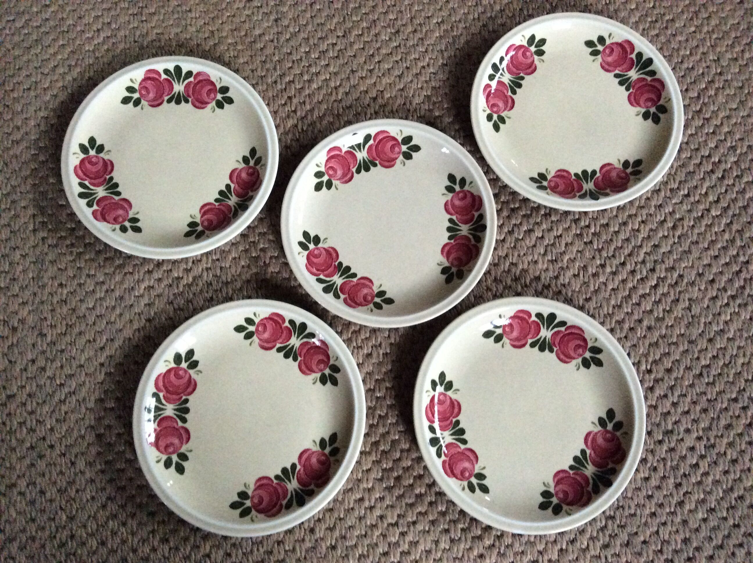 Série de 5 assiettes à dessert