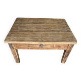 Raw wood coffee table