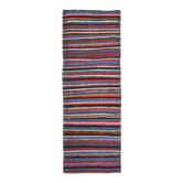 Tapis coureur kilim rouge en laine et coton turc vintage noué à la main 107x336