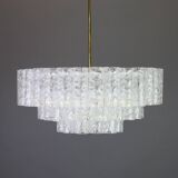 Glass tube chandeliers from Murano by Doria, Germany, 1960s.