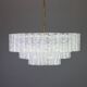 Glass tube chandeliers from Murano by Doria, Germany, 1960s.