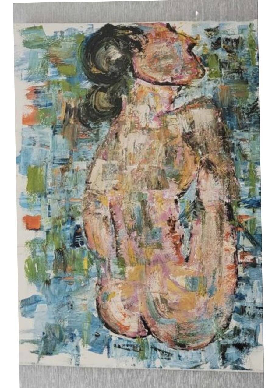 Tableau contemporain féministe – œuvre originale peinte à la main