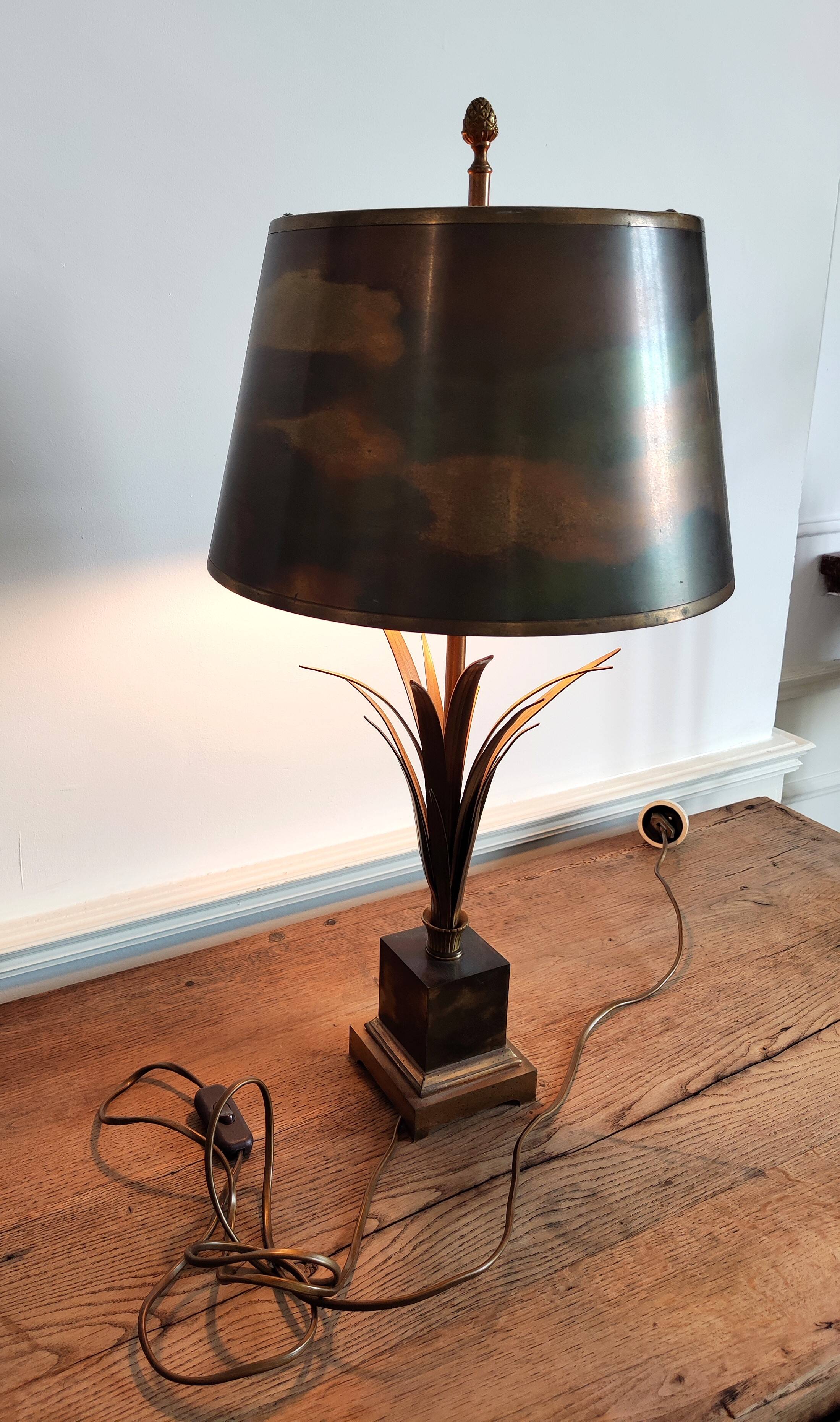 Charles brass and bronze lamp circa 1970