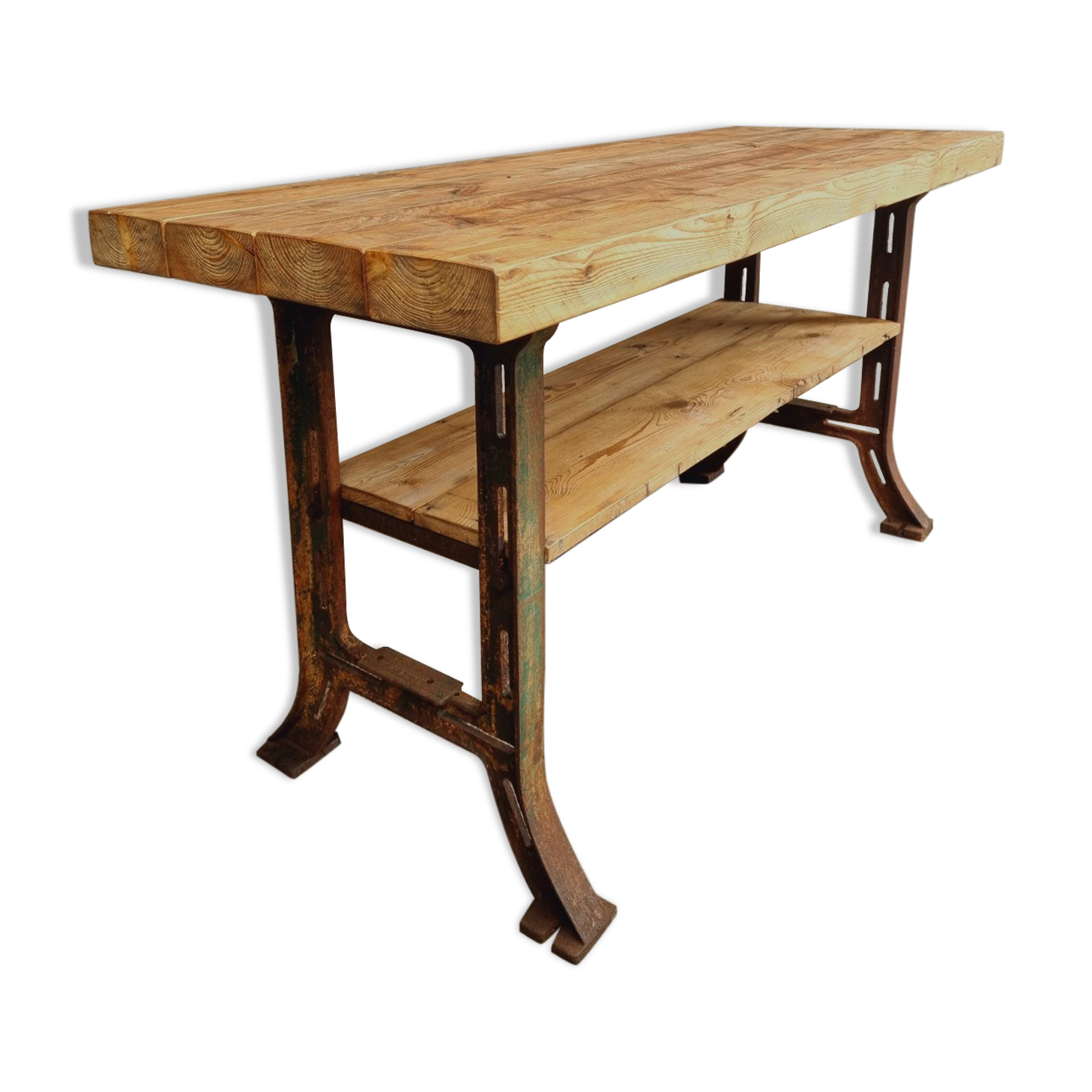 Industrial table side table kitchen island or bathroom furniture
