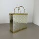 Rare hollywood regency paul evans style bicolor magazine holder, italy 1970