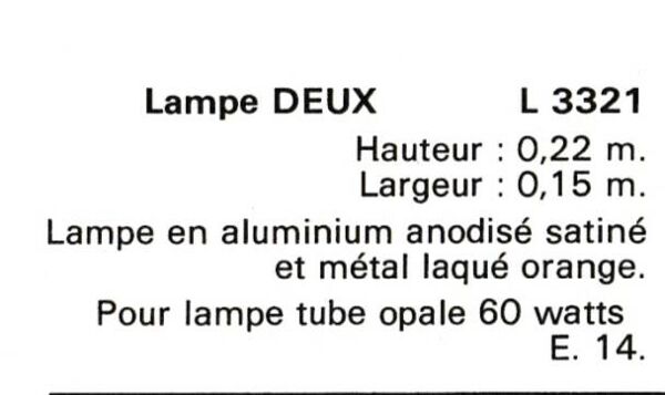 Lampe Deux, Lucien Gau, 1970