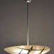Mid-Century Chandelier in Chromed Steel and Glass, Czech, 1950s