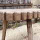 Sculptural brutalist stool, vintage side table, 1950s.