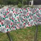Duo of chairs formica patterns flowers graffiti