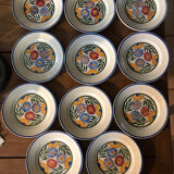 Set of 12 floral plates
