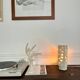 1970s stone sculpture lamp