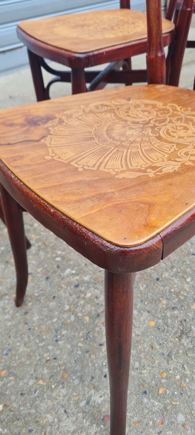 Set of 6 Fischel and EV bistro chairs