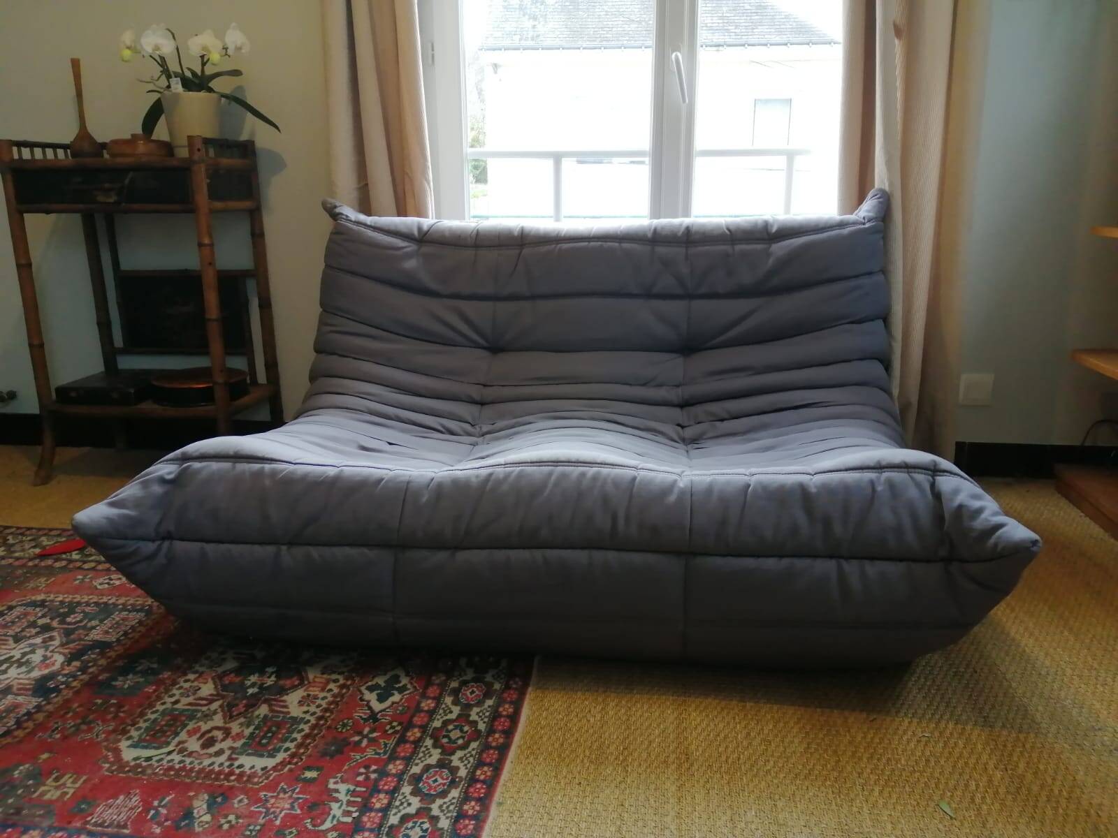 Togo 2-seater sofa - Ligne Roset - Anthracite grey